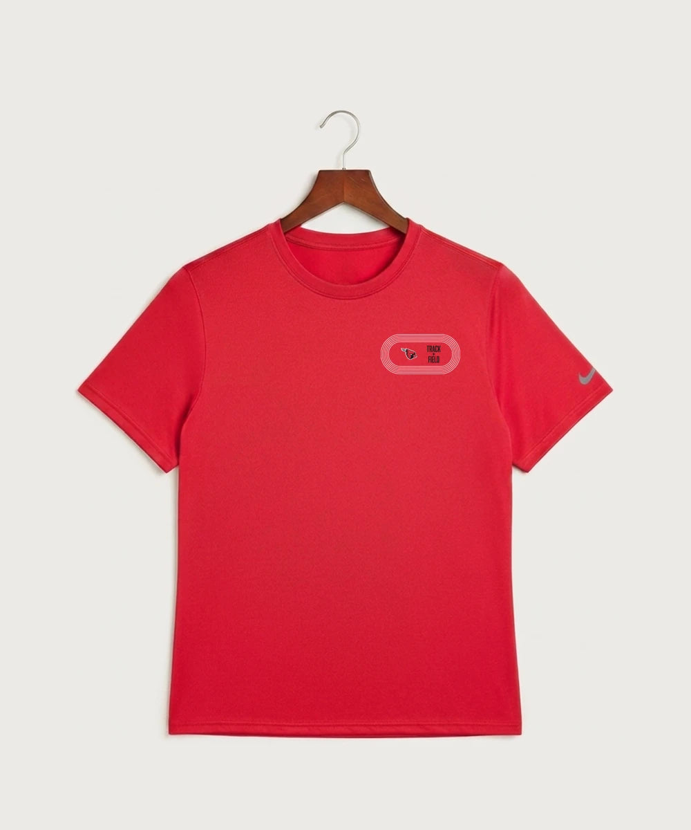 GF E2E Test 02 Track and Field - University Red Nike Swoosh Sleeve rLegend Tee NKDX8730