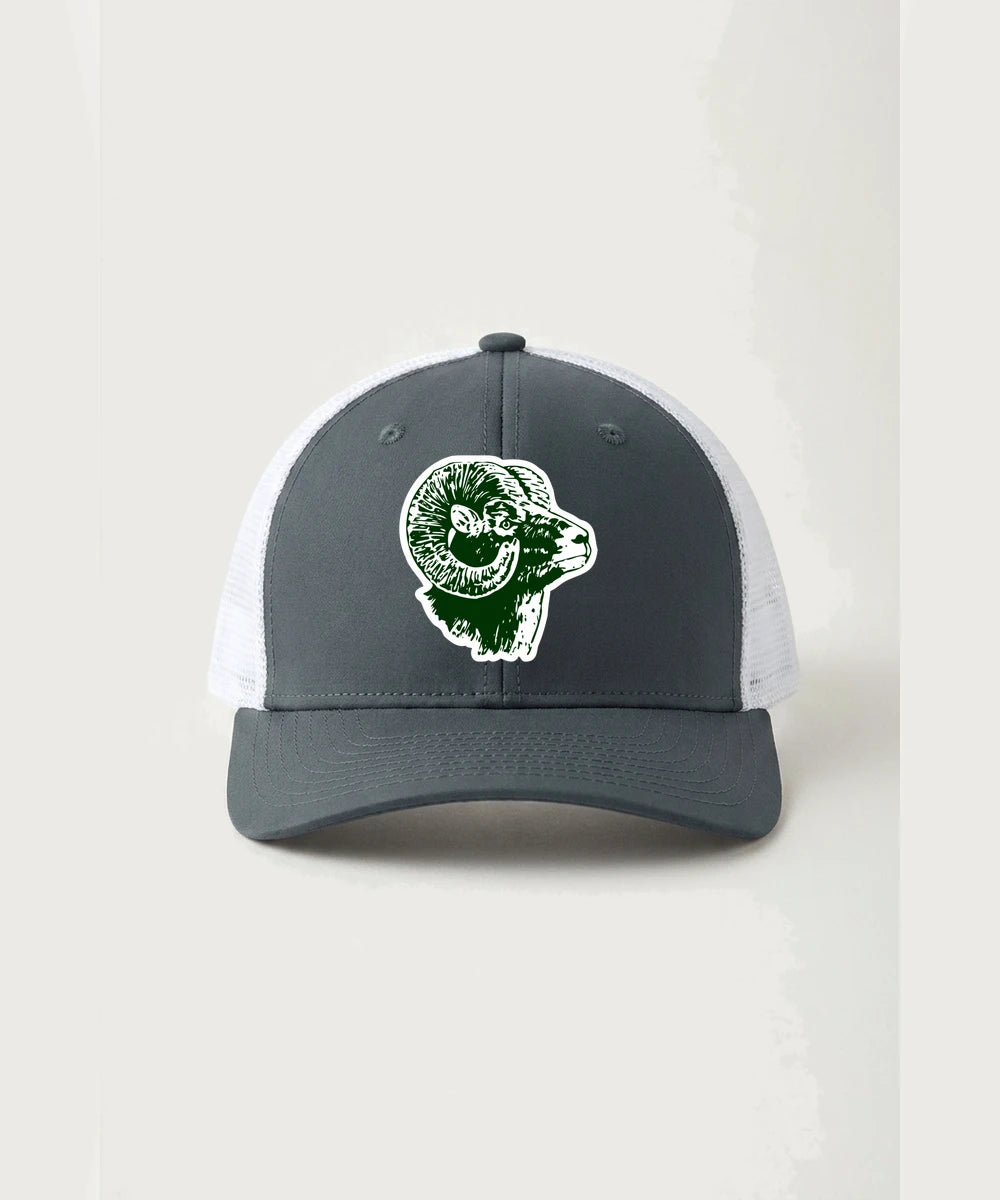 Roseau High School Football (Boys) - Iron Grey/ White Sport-Tek Club Trucker Cap STC46
