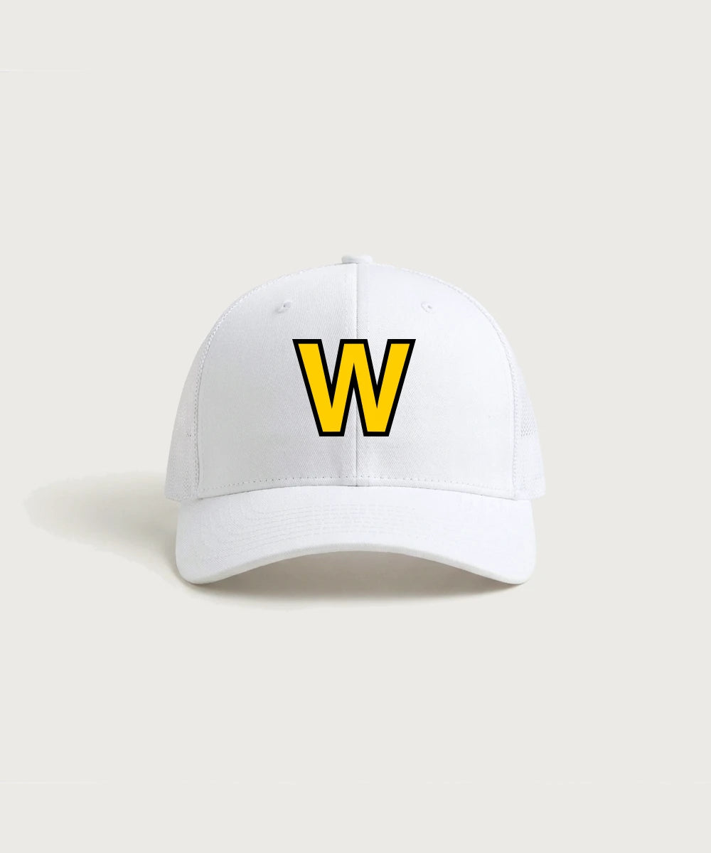Warroad High School Football (Boys) - White/ White Sport-Tek Club Trucker Cap STC46