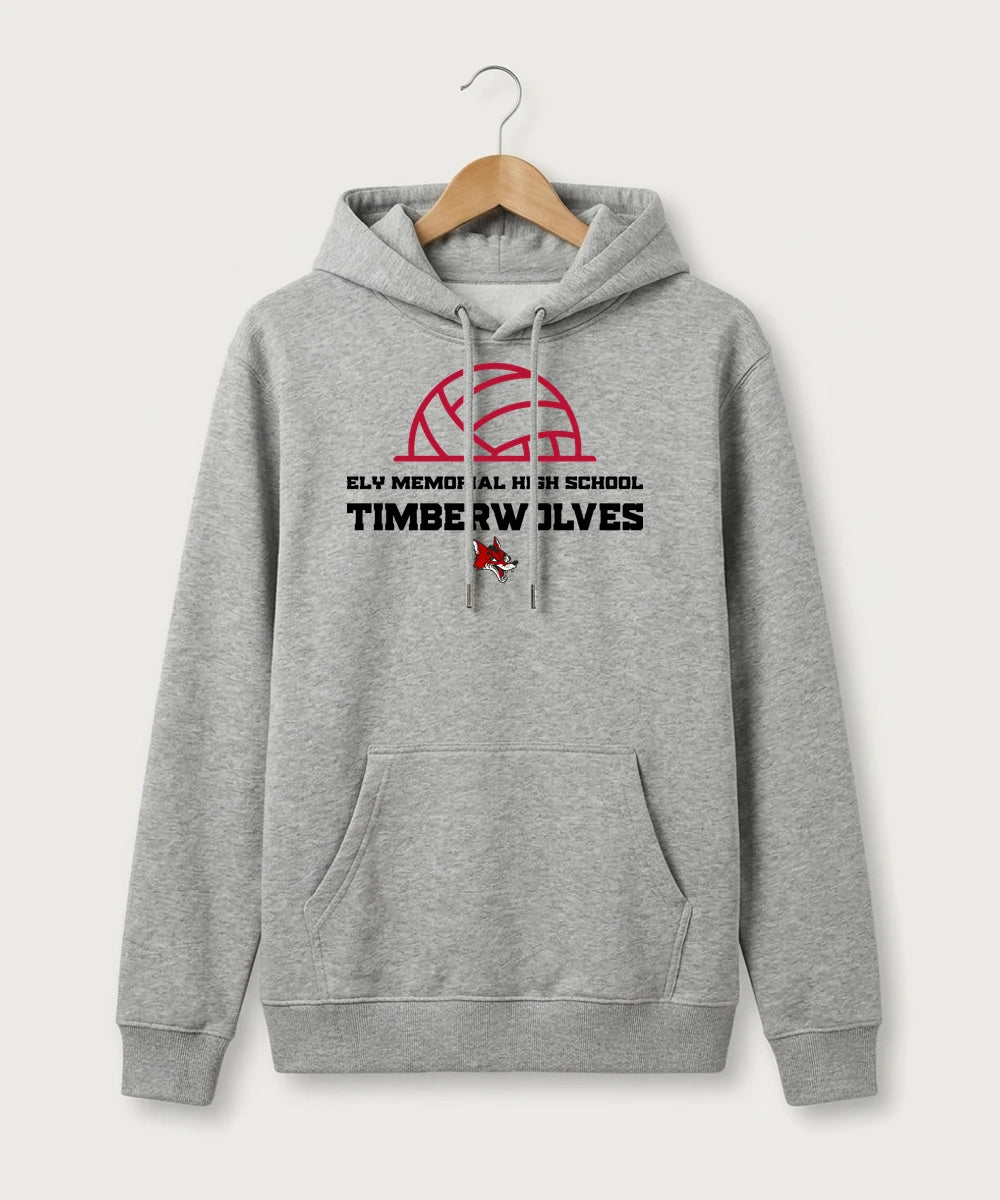 Ely Memorial High School Volleyball (Girls) - Heather Grey Hoodie Value