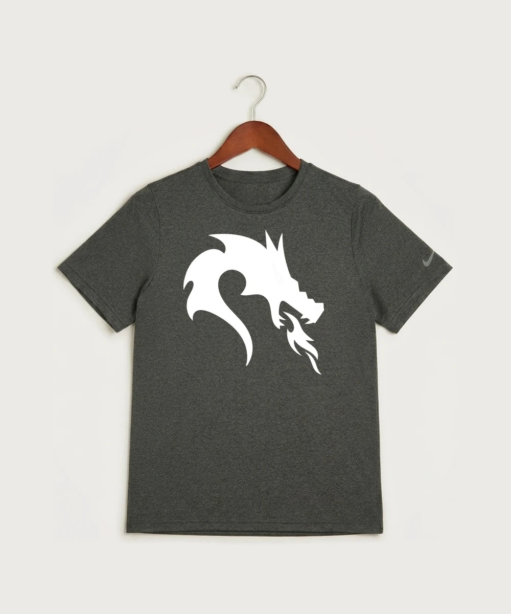 Pine City High School Football (Boys) - Dark Smoke Heather Nike Youth Swoosh Sleeve rLegend Tee NKDX8787