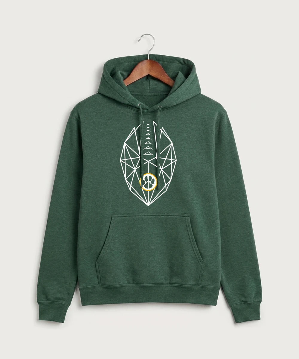 Ashwaubenon High School Football (Boys) (Sandbox) - Forest Green Heather Port & Co Core Fleece Pullover Hooded Sweatshirt. PC78H