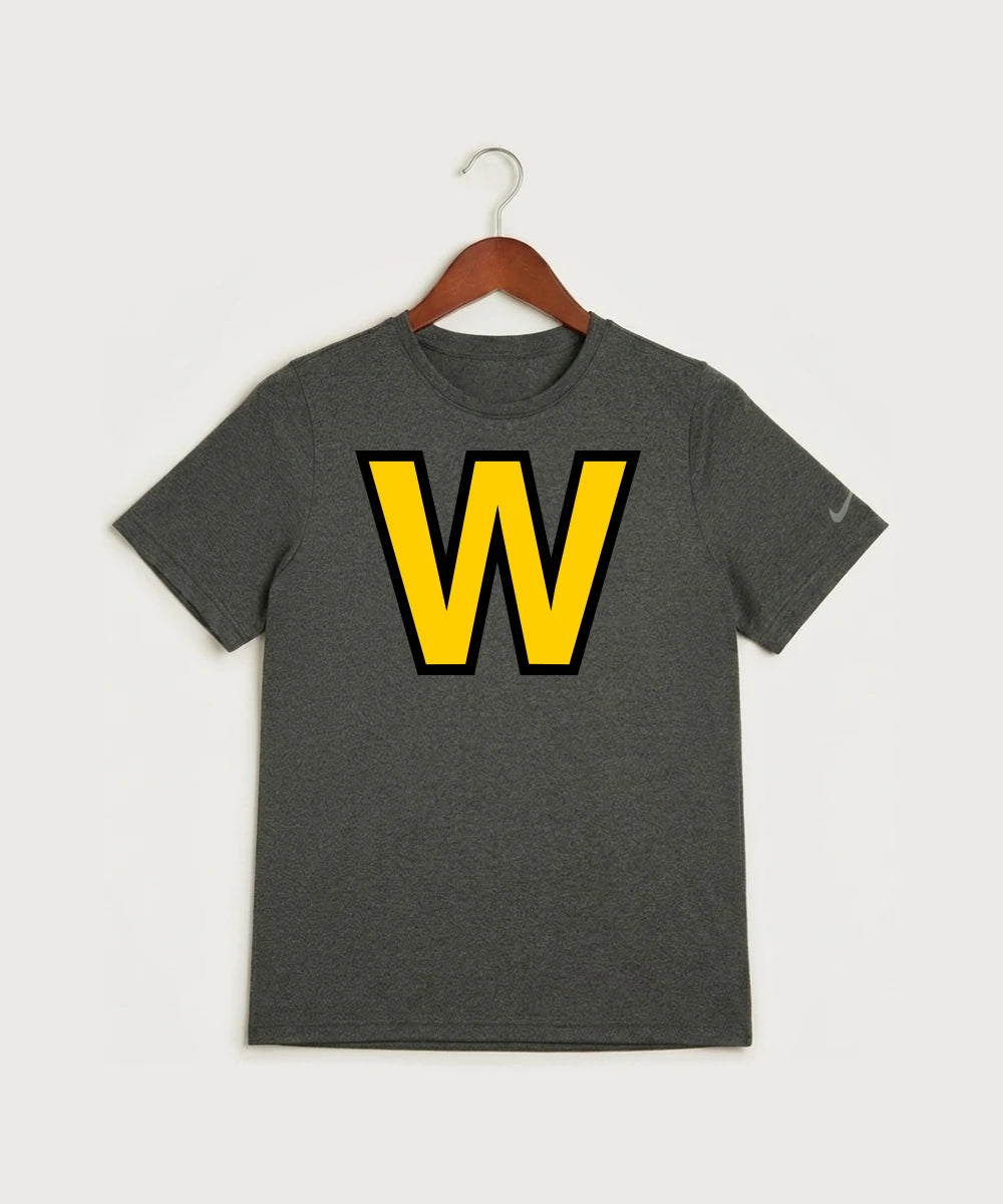 Warroad High School Football (Boys) - Dark Smoke Heather Nike Youth Swoosh Sleeve rLegend Tee NKDX8787
