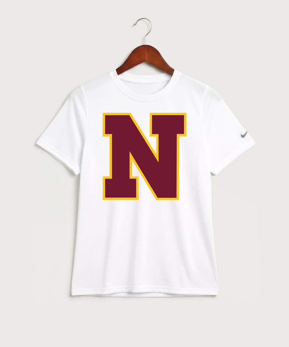 Northfield High School Volleyball (Girls) - White Nike Youth Swoosh Sleeve rLegend Tee NKDX8787