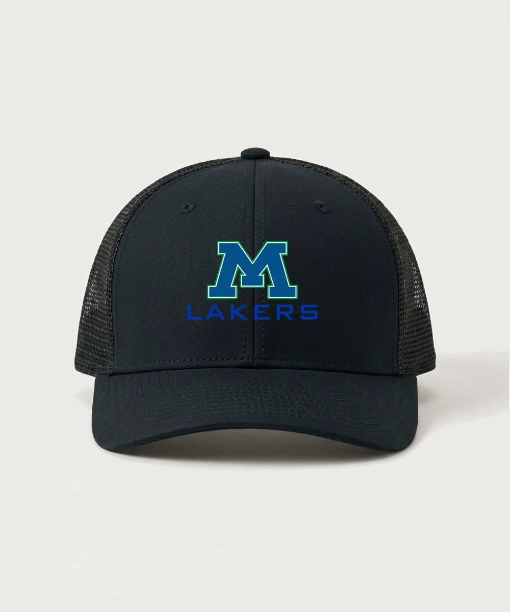 Minnewaska Area High School Football (Boys) - Black/ Black Sport-Tek Club Trucker Cap STC46