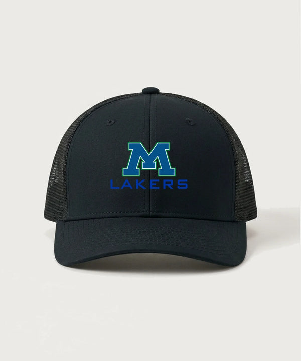 Minnewaska Area High School Football (Boys) - Black/ Black Sport-Tek Club Trucker Cap STC46