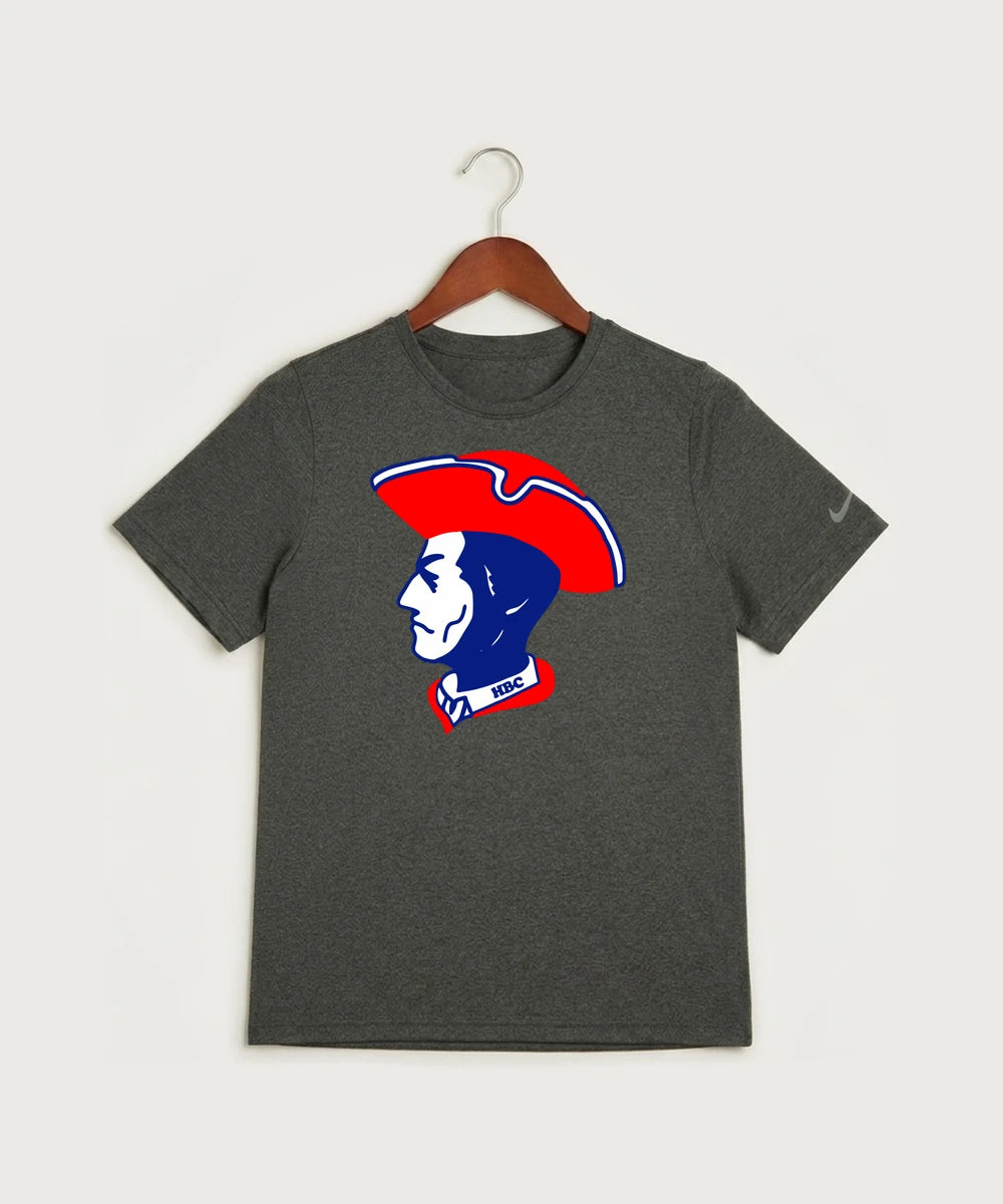 Hills-Beaver Creek High School Volleyball (Girls) - Dark Smoke Heather Nike Youth Swoosh Sleeve rLegend Tee NKDX8787