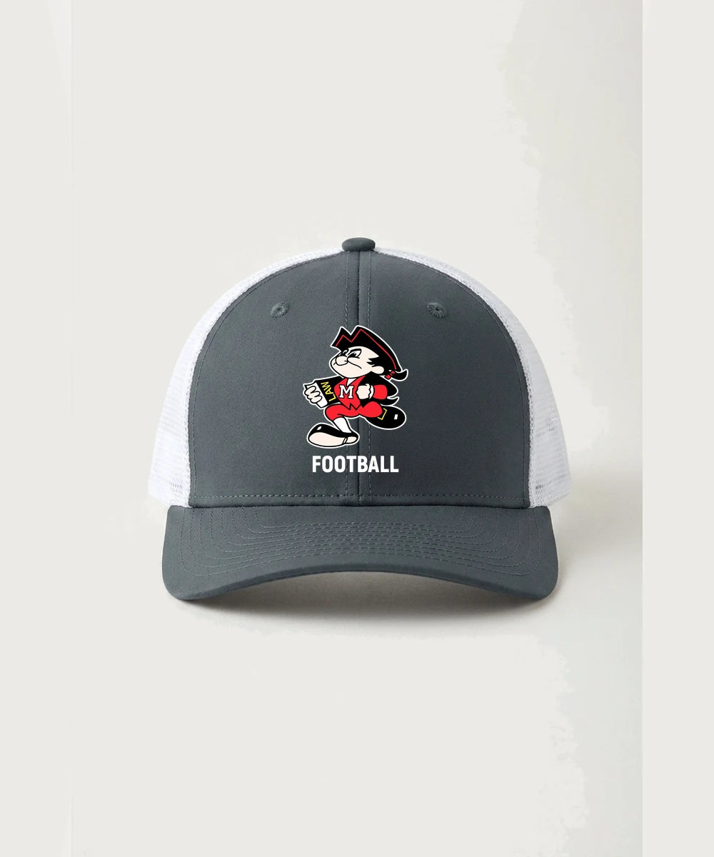 John Marshall High School Basketball (Boys) - Iron Grey/ White Sport-Tek Club Trucker Cap STC46