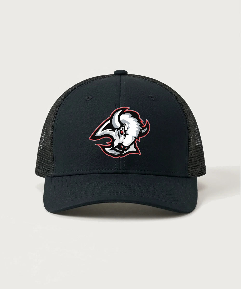 Buffalo High School Football (Boys) - Black/ Black Sport-Tek Club Trucker Cap STC46