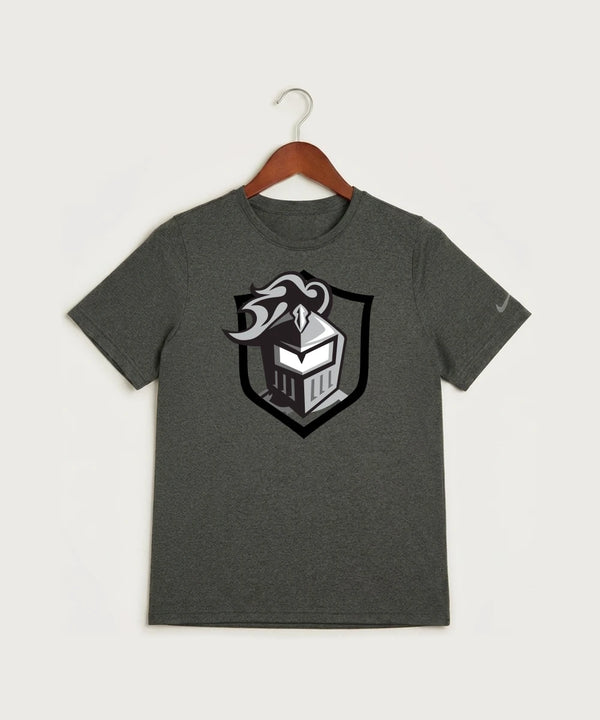 Kingsland High School Volleyball (Girls) - Dark Smoke Heather Nike Youth Swoosh Sleeve rLegend Tee NKDX8787