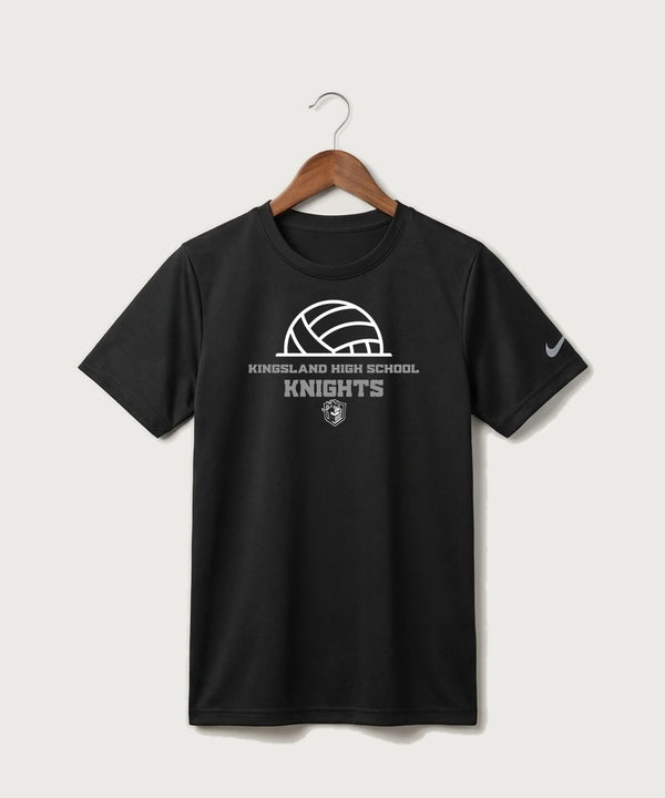 Kingsland High School Volleyball (Girls) - Black Nike Youth Swoosh Sleeve rLegend Tee NKDX8787