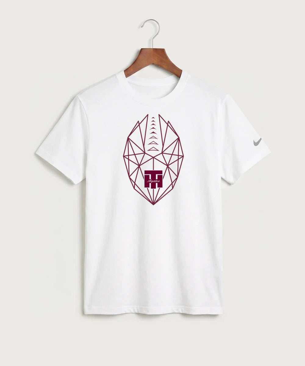 Two Harbors High School Football (Boys) - White Nike Swoosh Sleeve rLegend Tee NKDX8730