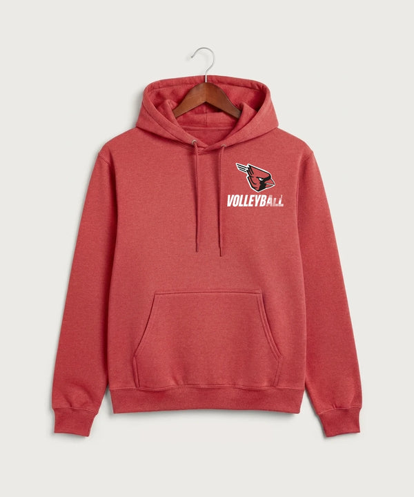 Forreston Volleyball - Heather Red Port & Co Core Fleece Pullover Hooded Sweatshirt. PC78H