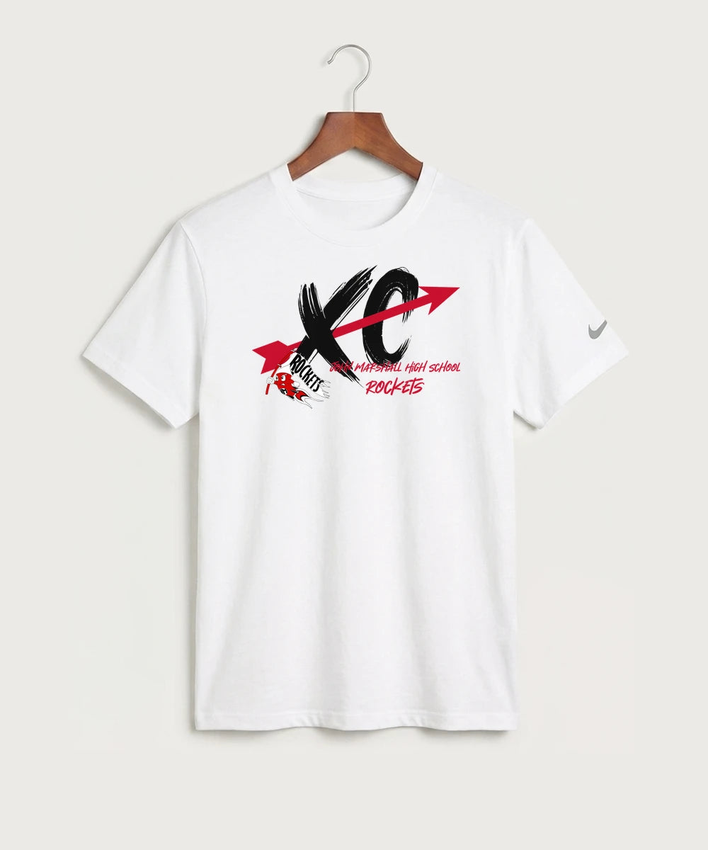 John Marshall High School Cross Country (Coed) - White Nike Swoosh Sleeve rLegend Tee NKDX8730