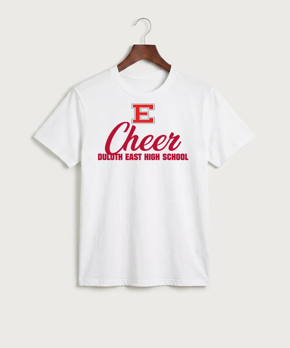 Duluth East High School Cheer (Coed) - White Port & Co Core Cotton Tee. PC54