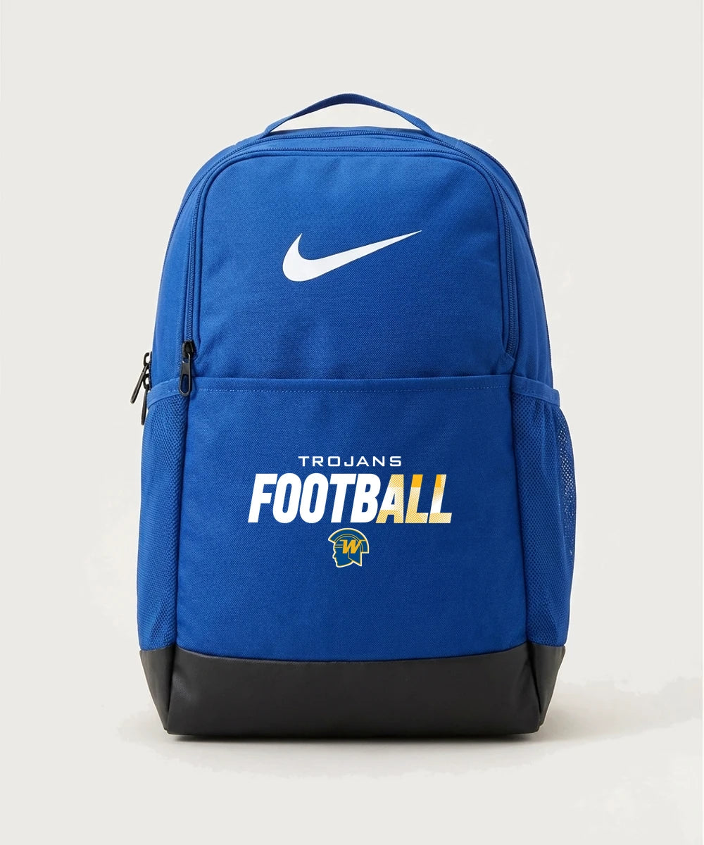 Wayzata High School Football (Boys) - Game Royal Nike Brasilia Medium Backpack NKDH7709