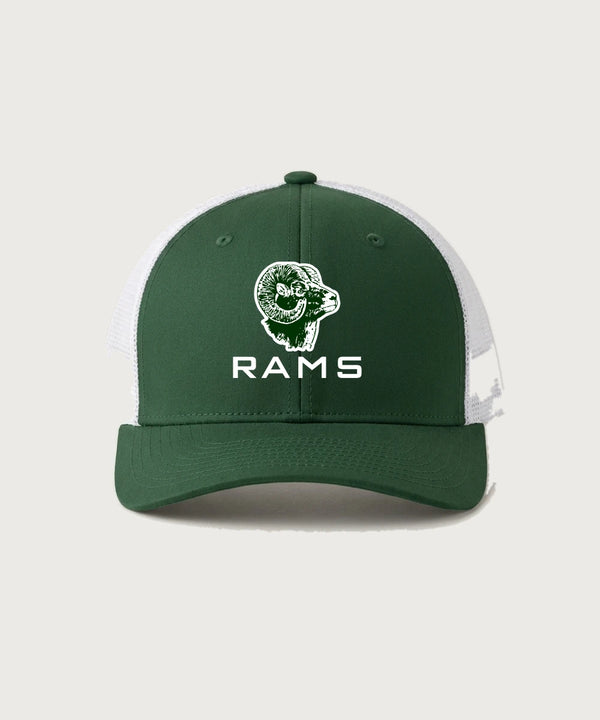 Roseau High School Football (Boys) - Forest Green/ White Sport-Tek Club Trucker Cap STC46
