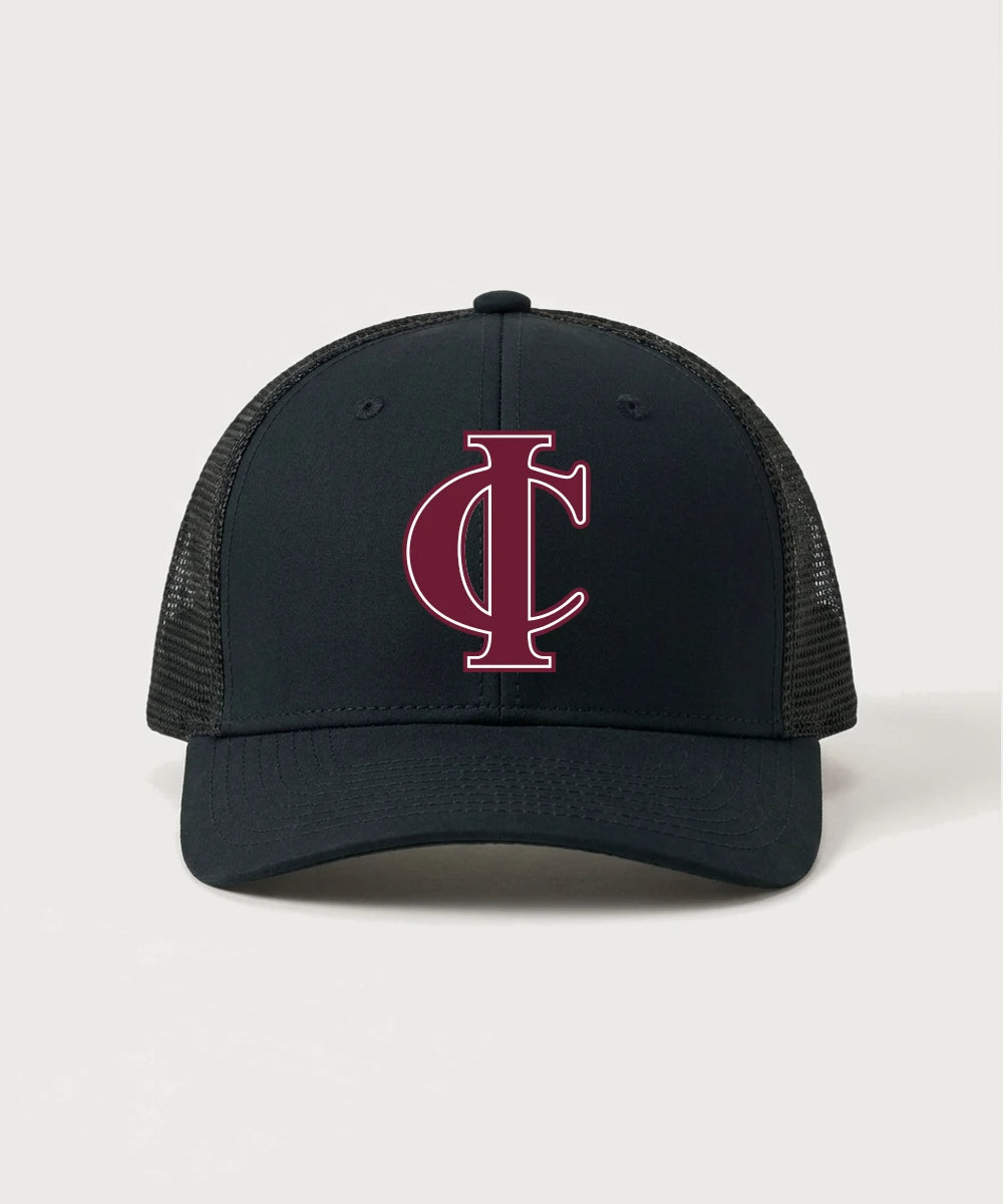 Crosby Ironton High School Football (Boys) - Black/ Black Sport-Tek Club Trucker Cap STC46