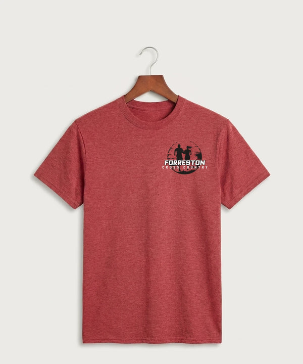 Forreston Cross Country - Heather Red Port & Co Core Cotton Tee. PC54