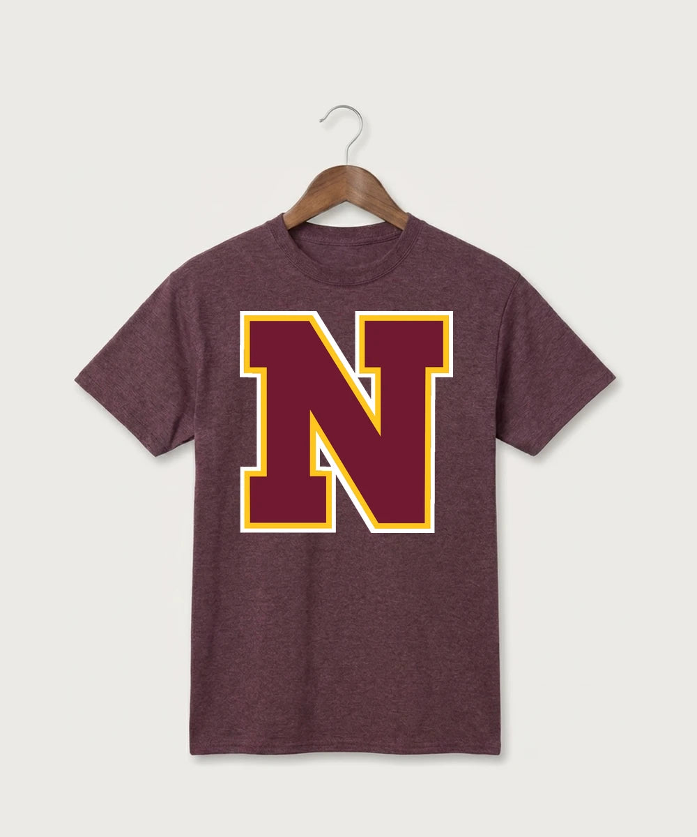 Northfield High School Volleyball (Girls) - Heather Athletic Maroon Port & Co Core Cotton Tee. PC54