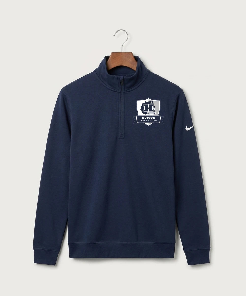 Hudson Cheer & Stunt - Midnight Navy Nike Club Fleece Sleeve Swoosh 1/2-Zip NKDX6718