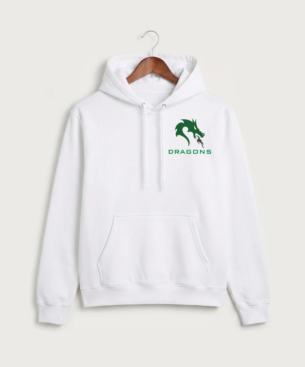 Pine City High School Football (Boys) - White Port & Co Core Fleece Pullover Hooded Sweatshirt. PC78H