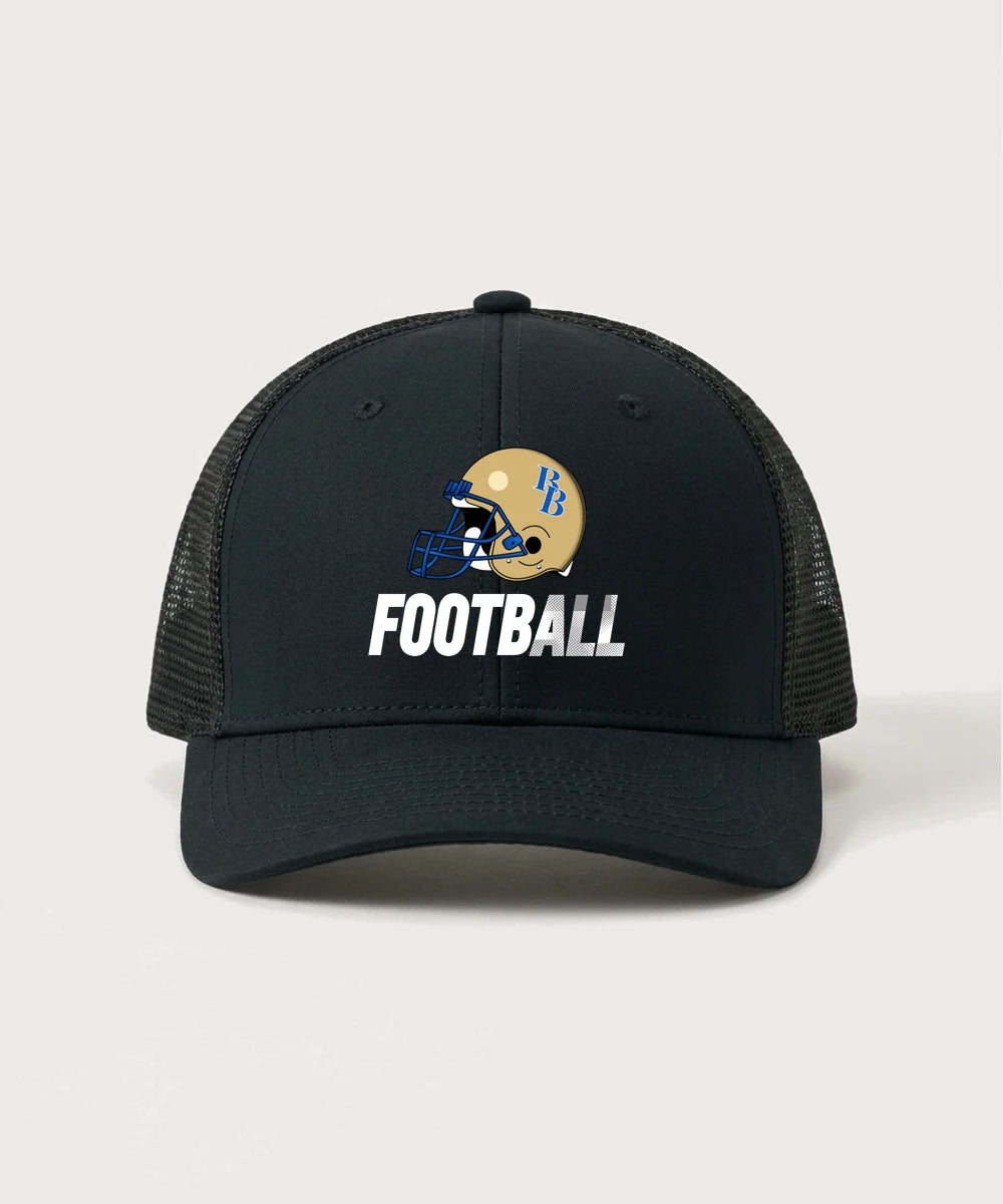 Braham Area High School Football (Boys) - Black/ Black Sport-Tek Club Trucker Cap STC46