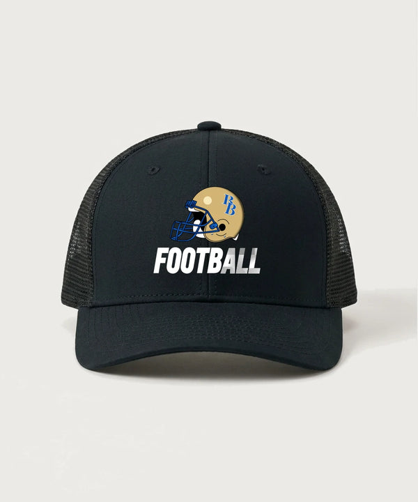 Braham Area High School Football (Boys) - Black/ Black Sport-Tek Club Trucker Cap STC46