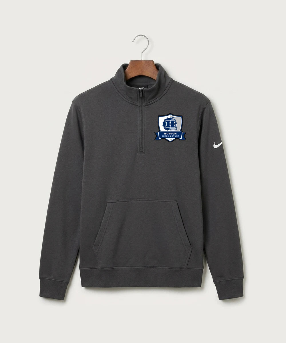 Hudson Cheer & Stunt - Anthracite Nike Club Fleece Sleeve Swoosh 1/2-Zip NKDX6718