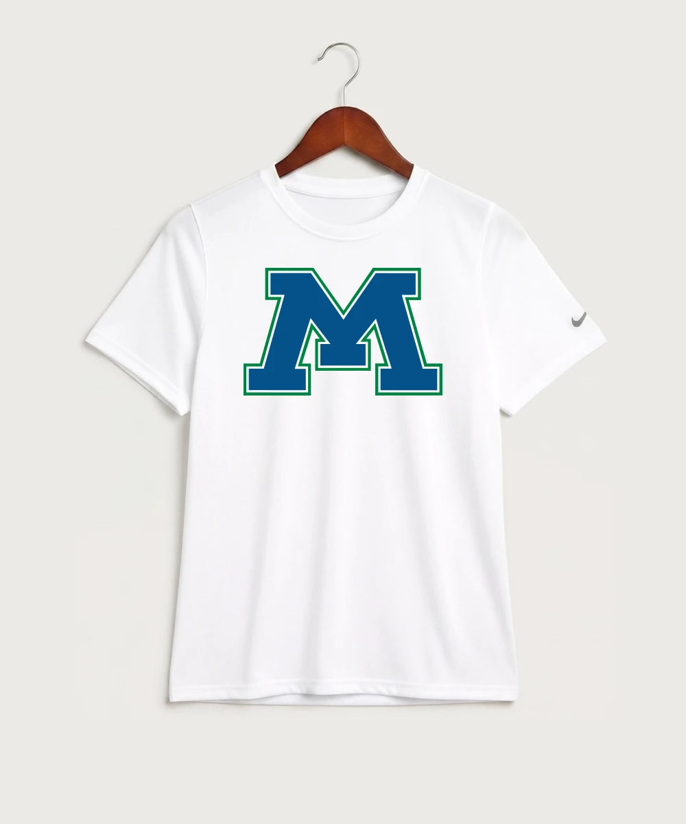 Minnewaska Area High School Football (Boys) - White Nike Youth Swoosh Sleeve rLegend Tee NKDX8787