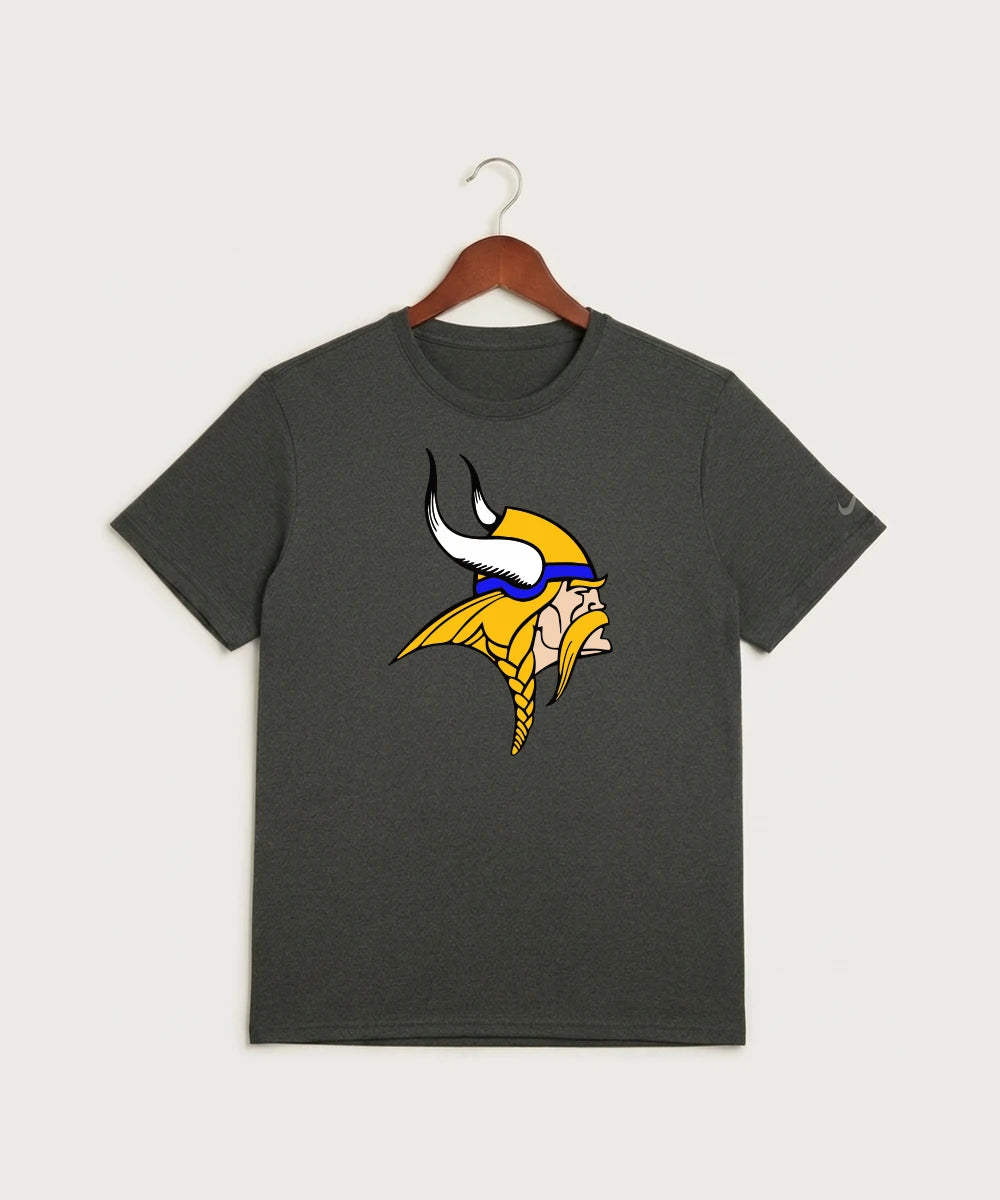 Hayfield High School Volleyball (Girls) - Dark Smoke Heather Nike Swoosh Sleeve rLegend Tee NKDX8730