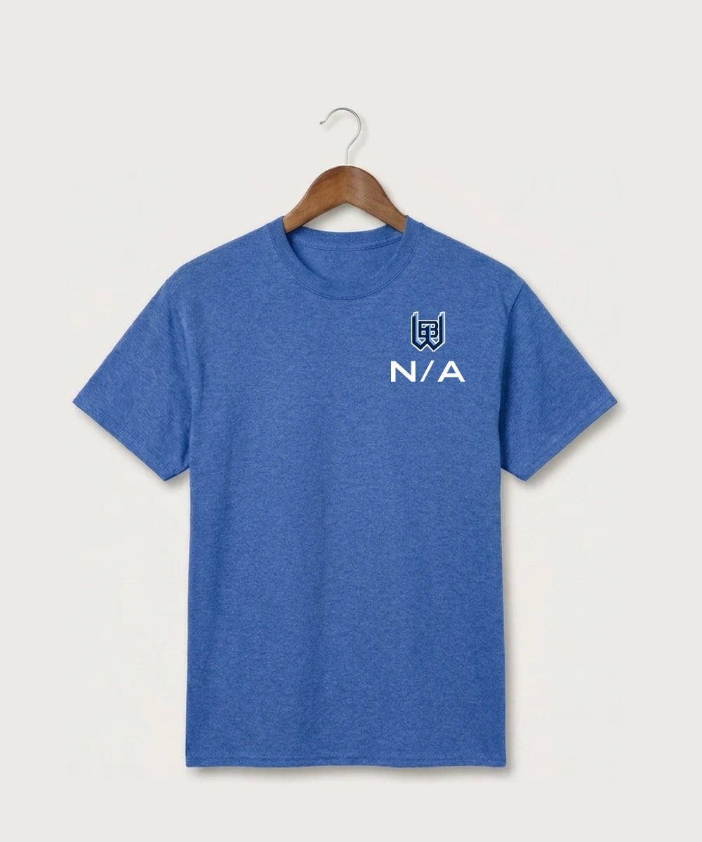 West Bend West High School Football - Heather Royal Port & Co Core Cotton Tee. PC54