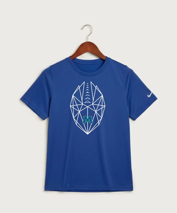 Minnewaska Area High School Football (Boys) - Game Royal Nike Youth Swoosh Sleeve rLegend Tee NKDX8787