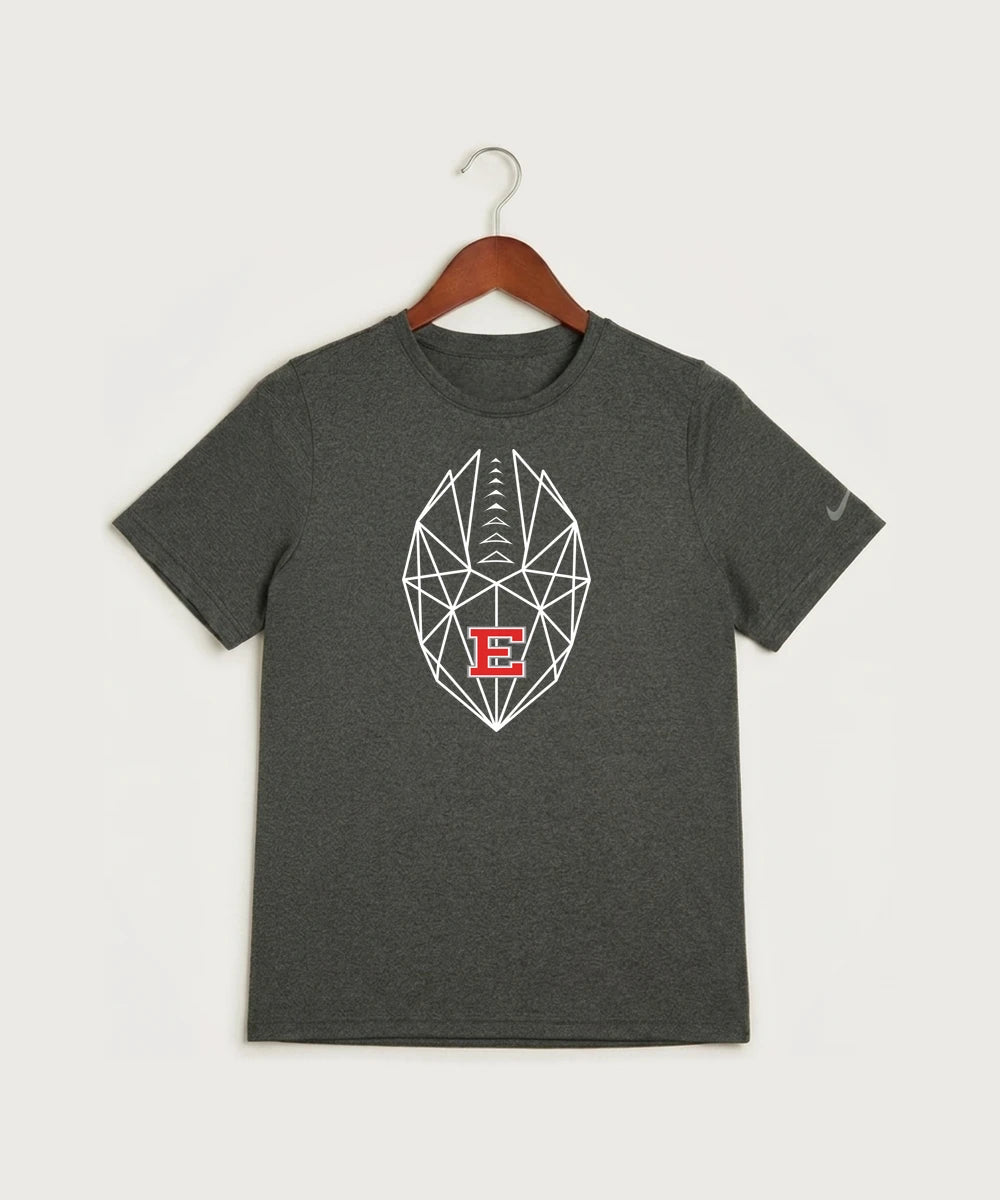 Duluth East High School Football (Boys) - Dark Smoke Heather Nike Youth Swoosh Sleeve rLegend Tee NKDX8787