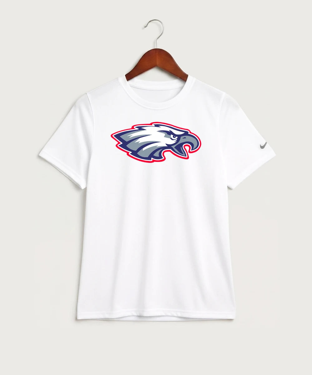 Pequot Lakes High School Football (Boys) - White Nike Youth Swoosh Sleeve rLegend Tee NKDX8787