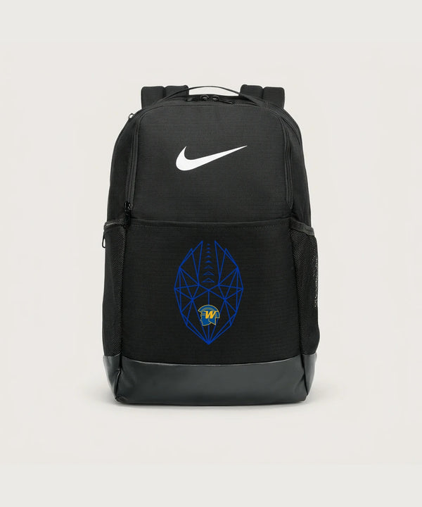 Wayzata High School Football (Boys) - Black Nike Brasilia Medium Backpack NKDH7709