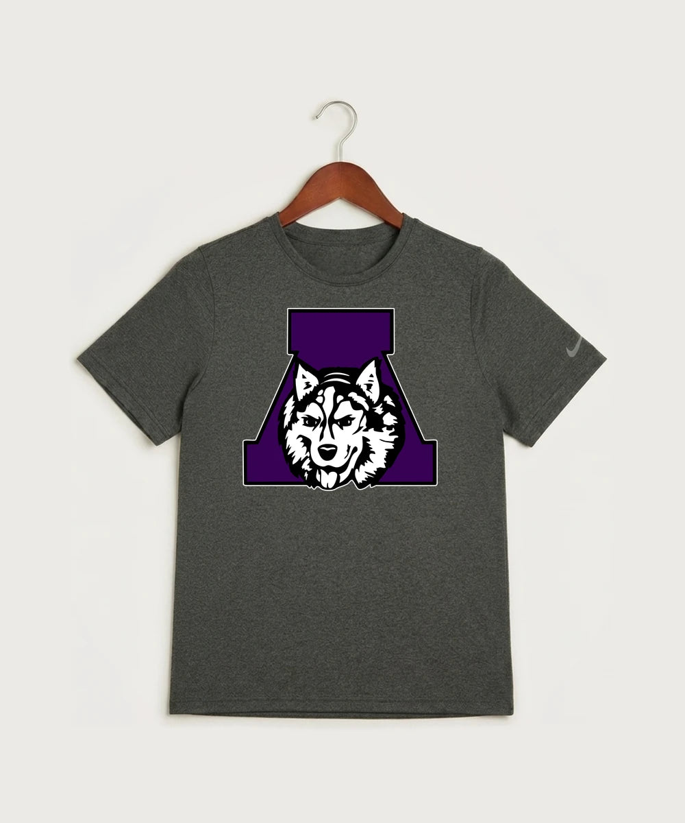 Albany High School Cheerleading - Dark Smoke Heather Nike Youth Swoosh Sleeve rLegend Tee NKDX8787