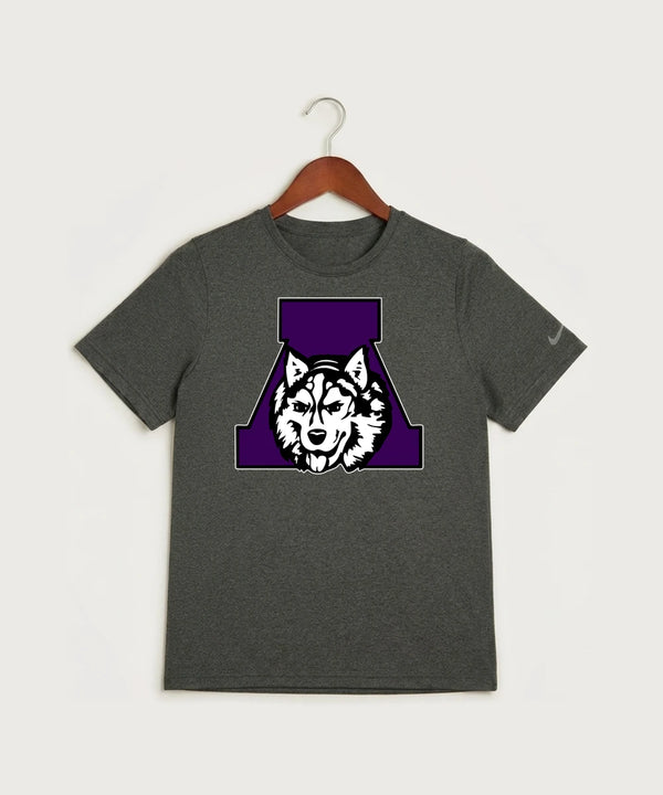 Albany High School Cheerleading - Dark Smoke Heather Nike Youth Swoosh Sleeve rLegend Tee NKDX8787