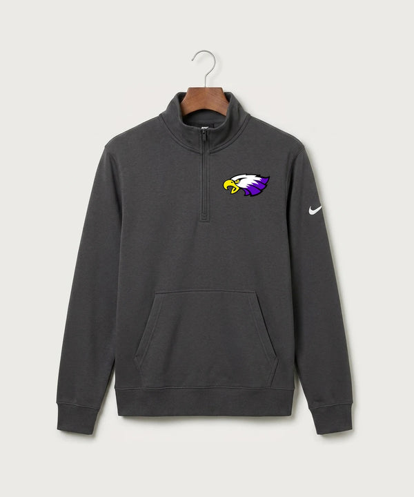 Red Wing High School Football - Anthracite Nike Club Fleece Sleeve Swoosh 1/2-Zip NKDX6718