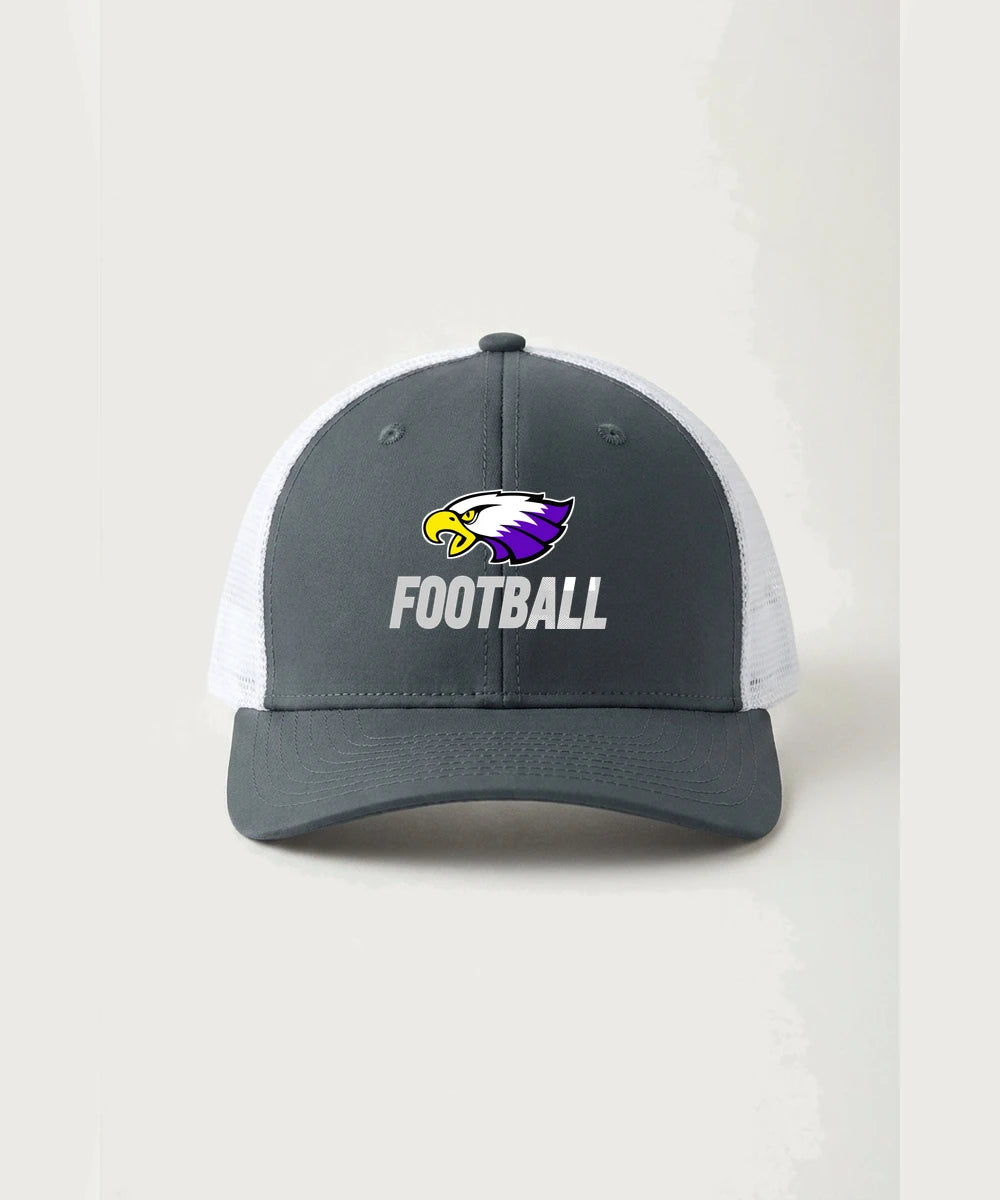 Red Wing High School Football - Iron Grey/ White Sport-Tek Club Trucker Cap STC46