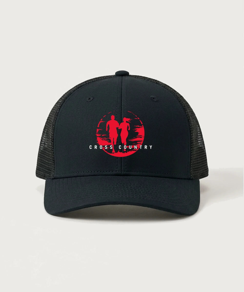 Forreston Cross Country - Black/ Black Sport-Tek Club Trucker Cap STC46