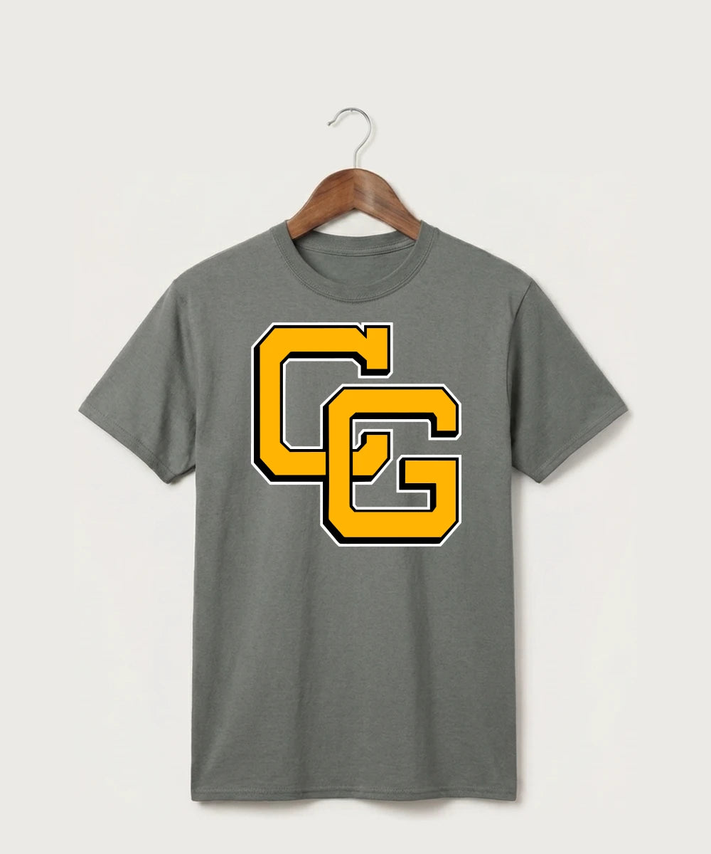 Clearbrook Gonvick High School Football (Boys) - Medium Grey Port & Co Core Cotton Tee. PC54