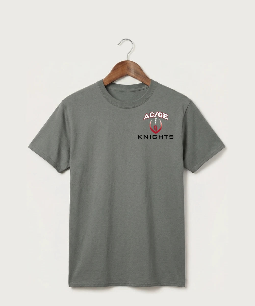 Alden-Conger-Glenville Emmons High School Football (Boys) - Medium Grey Port & Co Core Cotton Tee. PC54