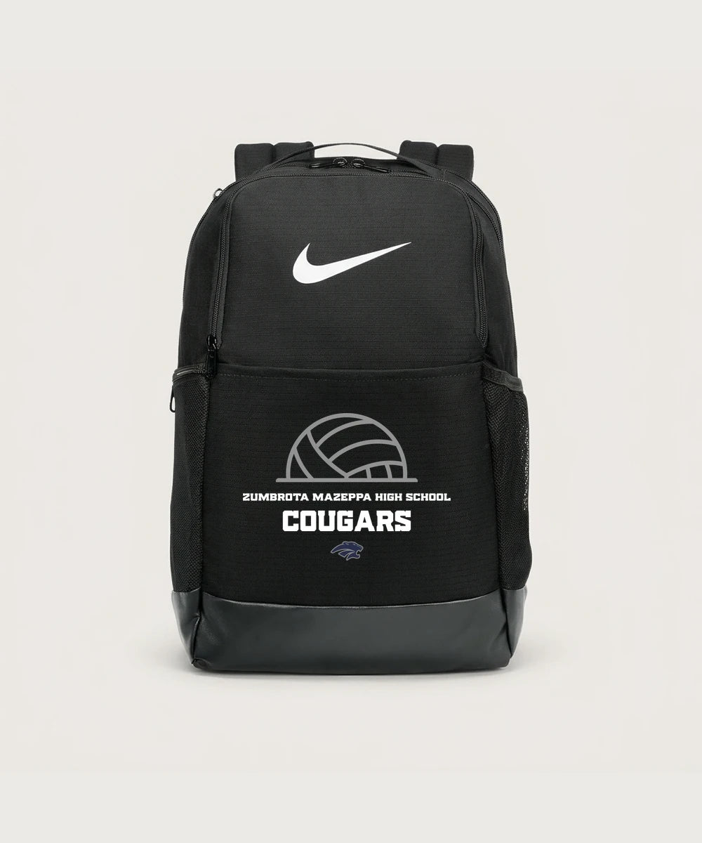 Zumbrota Mazeppa High School Volleyball (Girls) - Black Nike Brasilia Medium Backpack NKDH7709