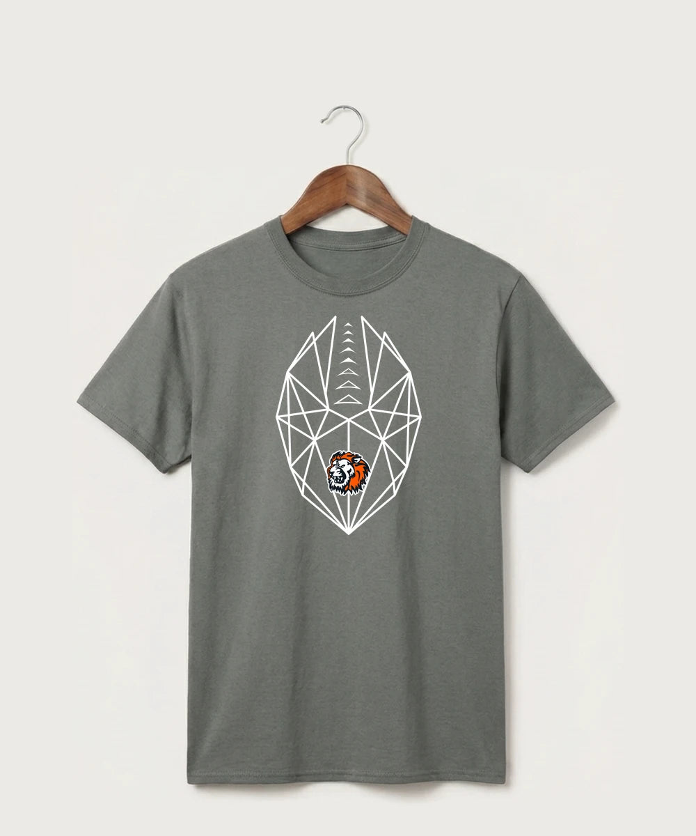 Ogilvie High School Football (Boys) - Medium Grey Port & Co Core Cotton Tee. PC54
