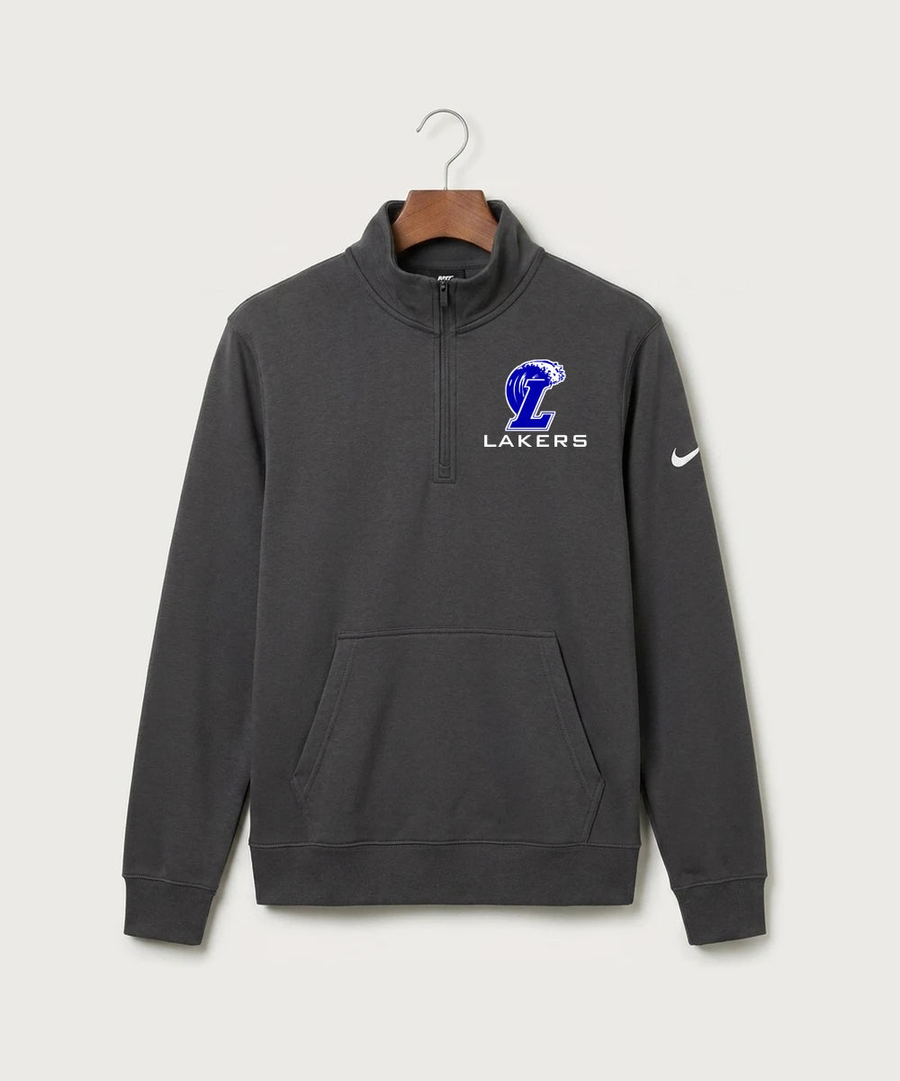 Lakeview High School Football (Boys) - Anthracite Nike Club Fleece Sleeve Swoosh 1/2-Zip NKDX6718