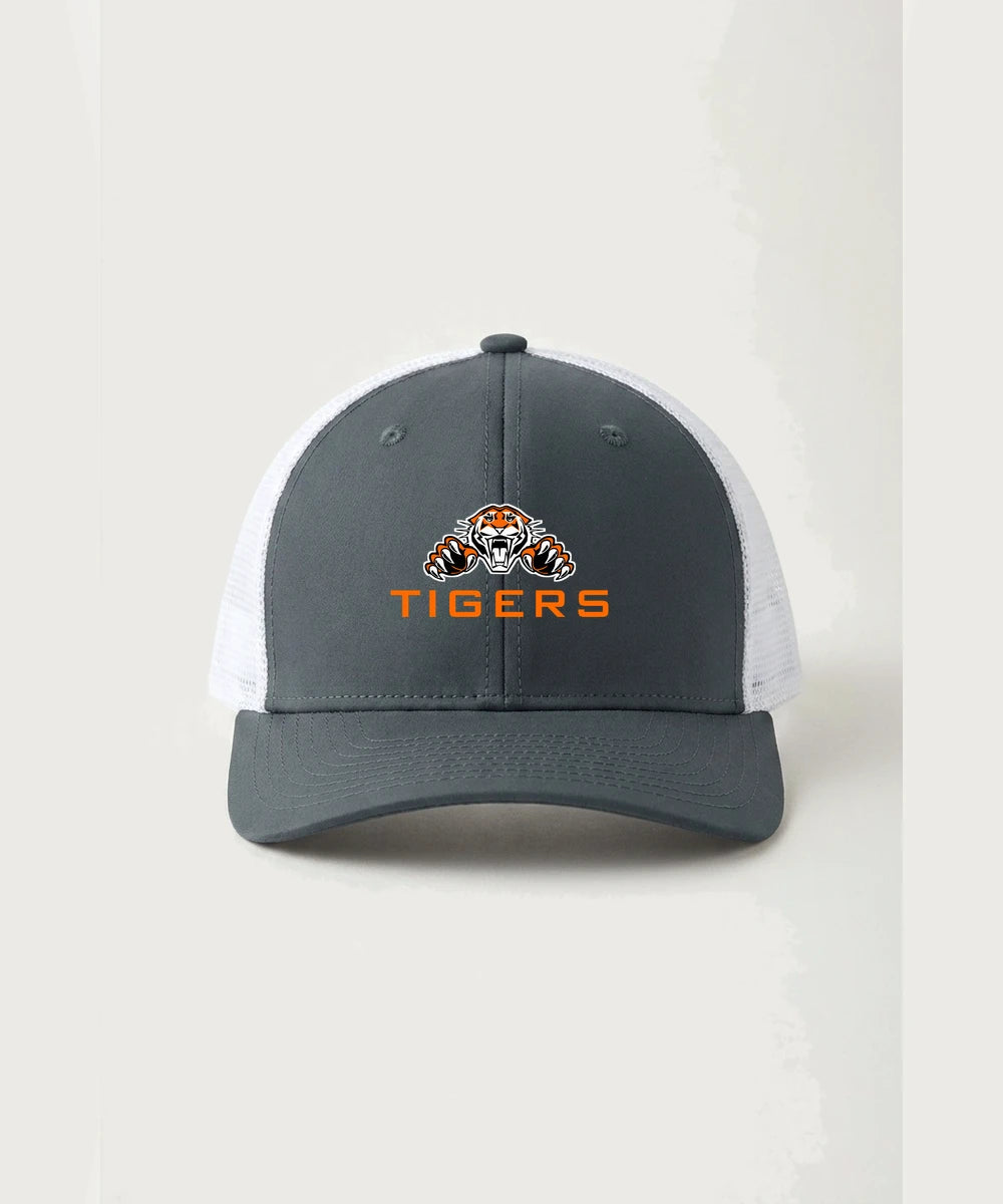 Pine River Backus High School Football (Boys) - Iron Grey/ White Sport-Tek Club Trucker Cap STC46