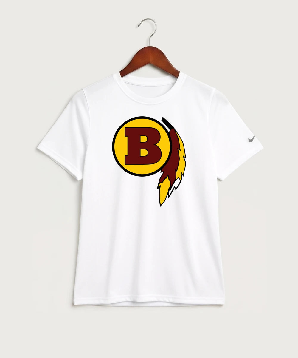 Benson High School Football (Boys) - White Nike Youth Swoosh Sleeve rLegend Tee NKDX8787
