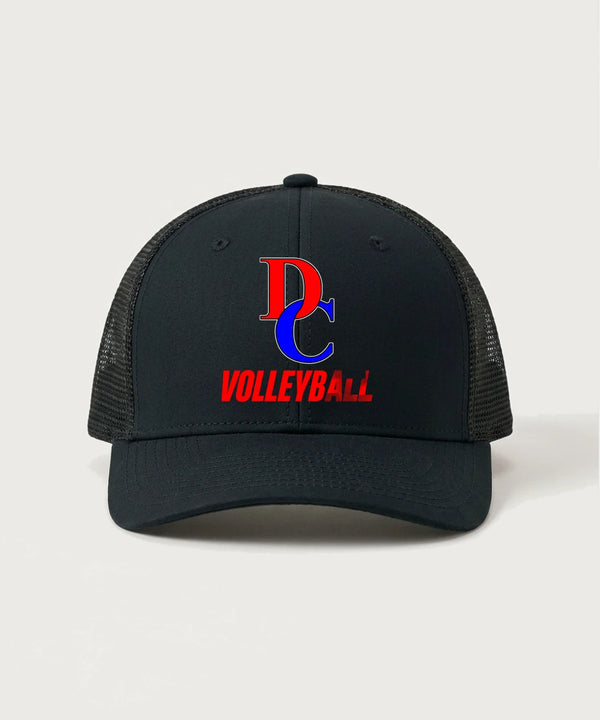 Davenport Central High School Volleyball (Girls) - Black/ Black Sport-Tek Club Trucker Cap STC46