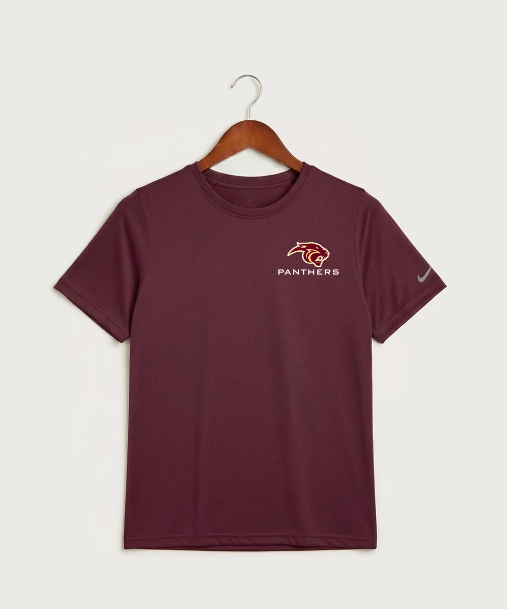 Pine Island High School Football (Boys) - Deep Maroon Nike Youth Swoosh Sleeve rLegend Tee NKDX8787